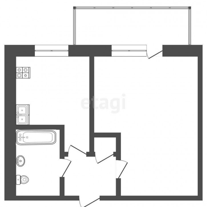 1-комн квартира Авторемонтная, 17