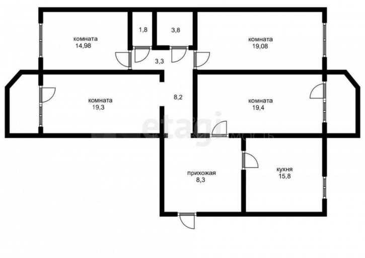 4-комн квартира Майский пр., 5