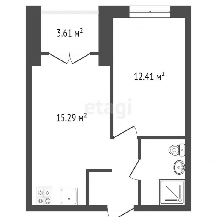 1-комн квартира в новом доме Ильи Кургузова, 2