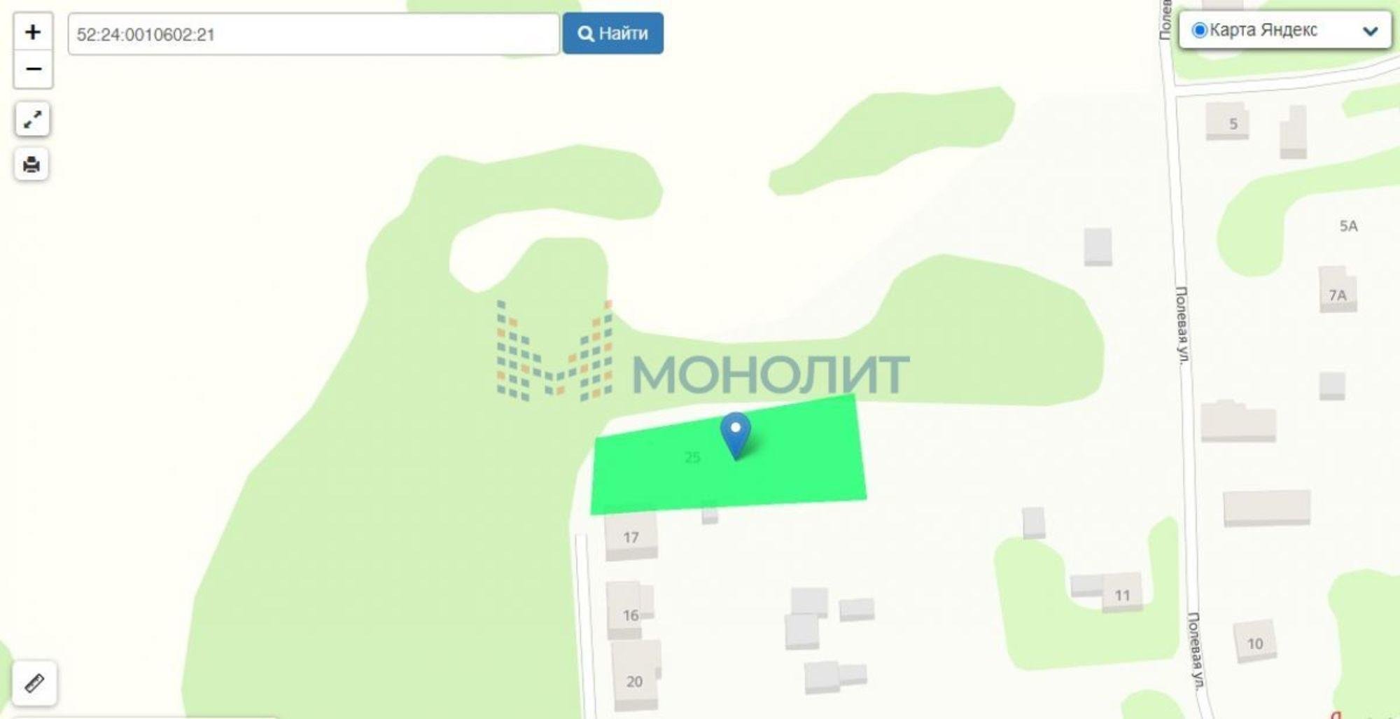 Купить землю, земельный участок за 320 000 рублей на Полевая ул, 25