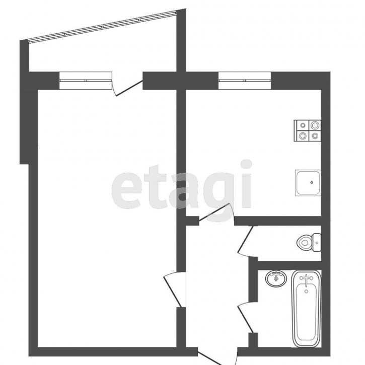 1-комн квартира Широтная, 43