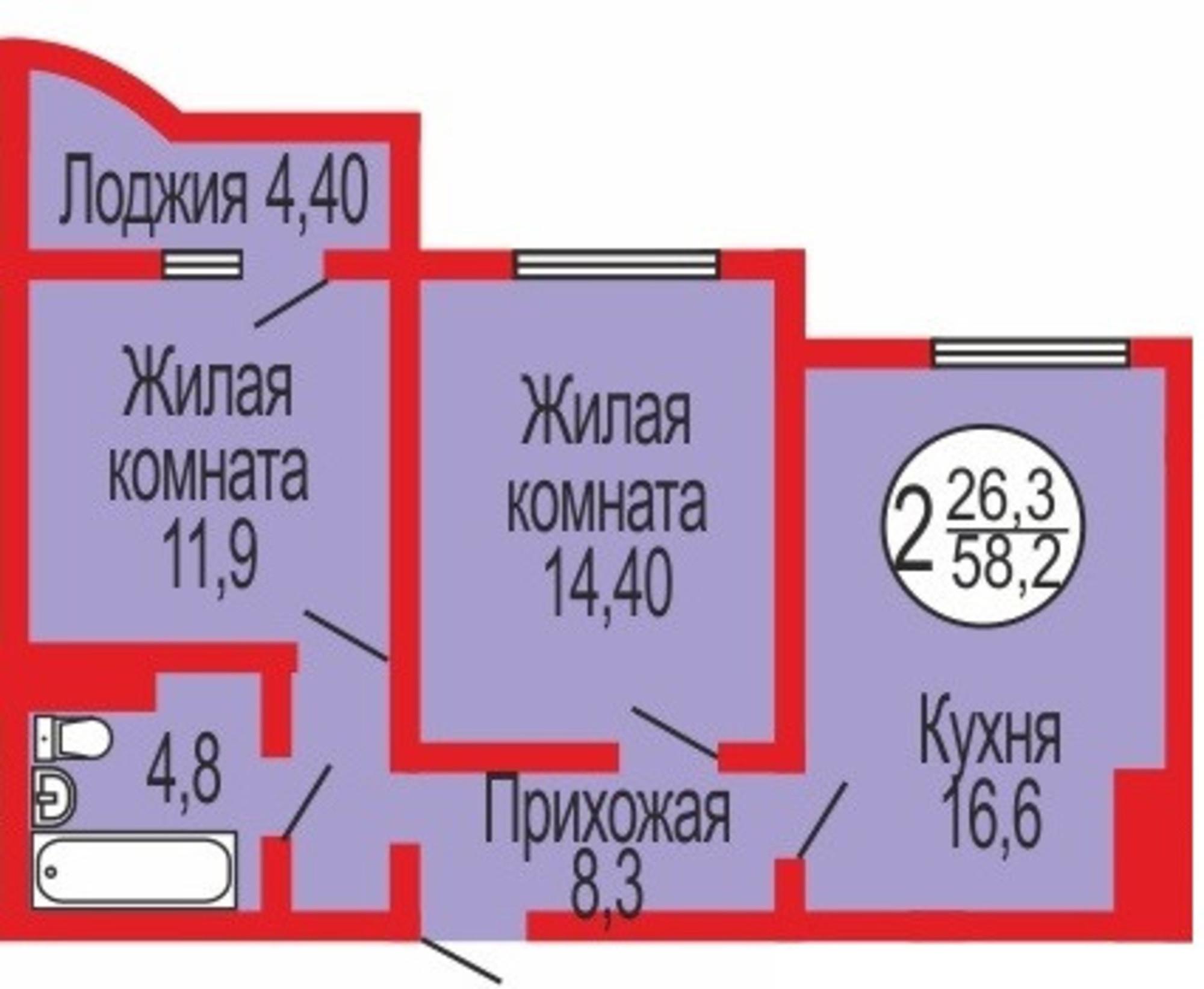 Купить квартиру за 4 250 000 рублей на Уральская улица, 2/24