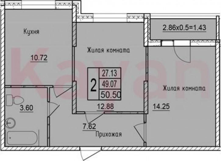 2-комн квартира в новом доме ул Богатырская