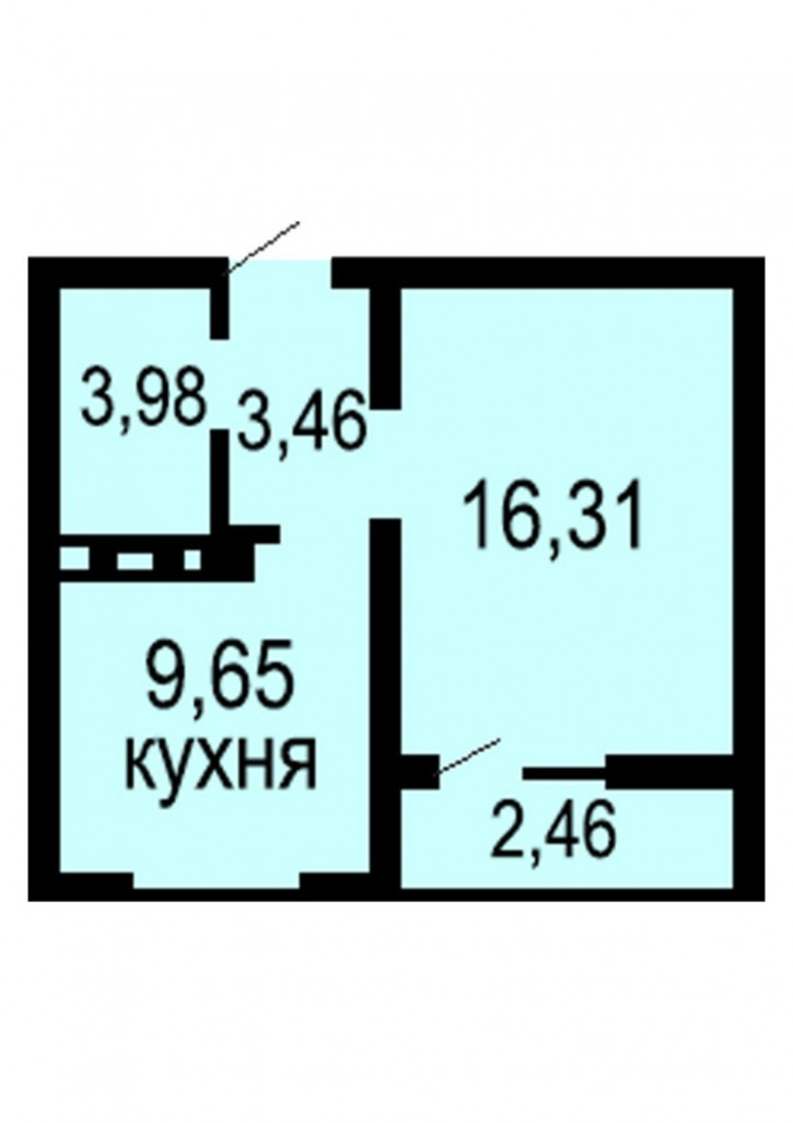 1-комн квартира улица Рокоссовского, 3