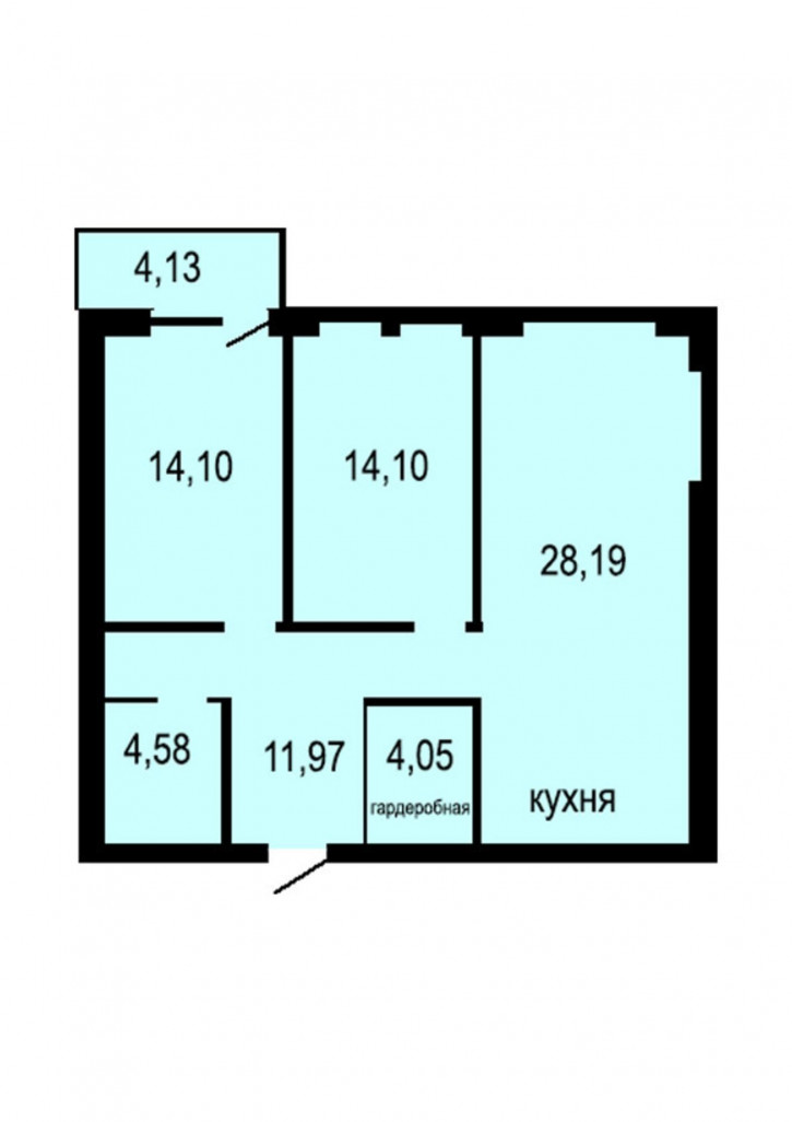 3-комн квартира Липовая улица, 13