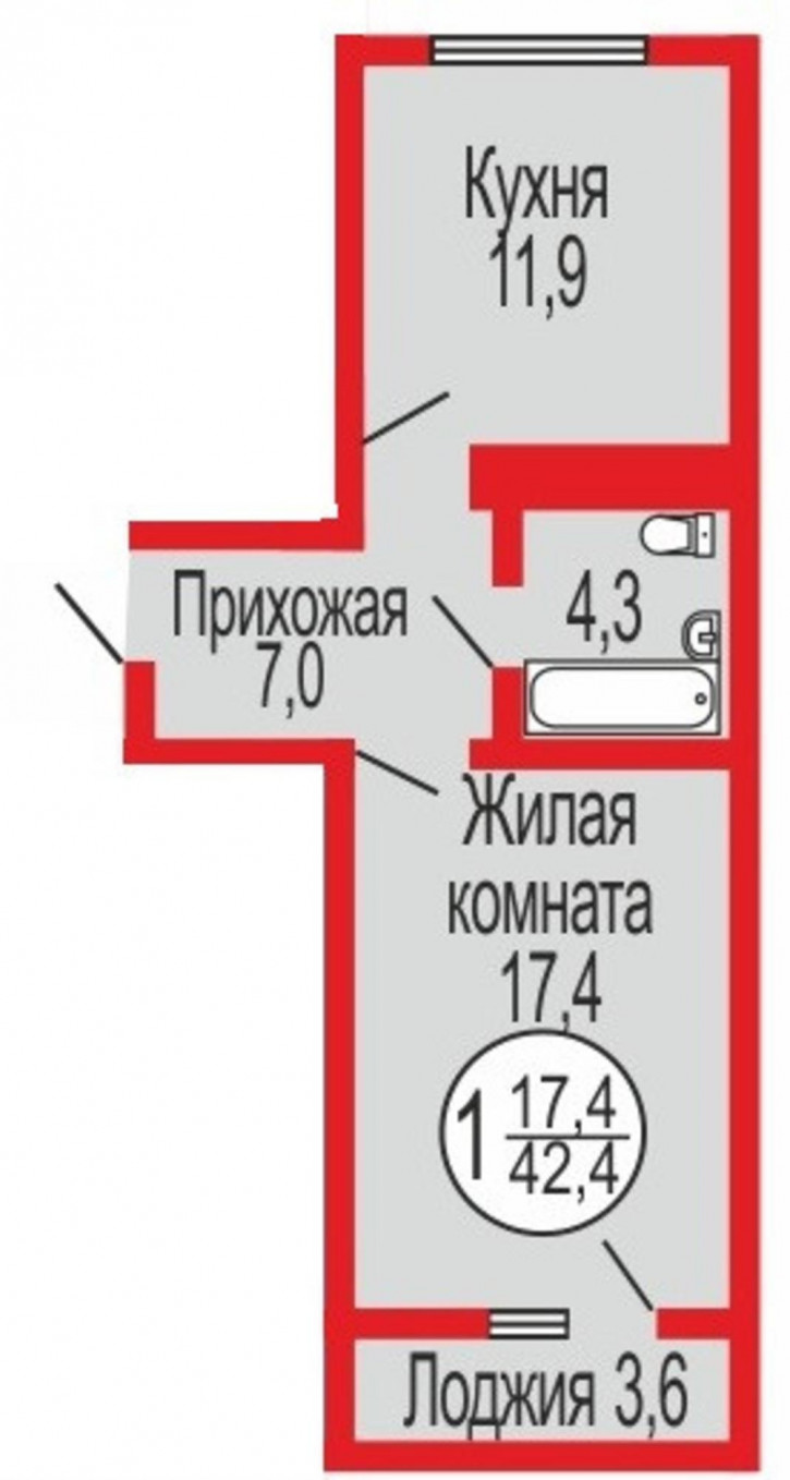 2-комн квартира Уральская улица, 2/24