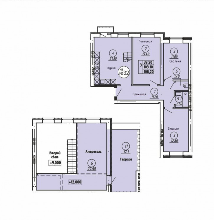 3-комн квартира в новом доме улица Цвиллинга, 13