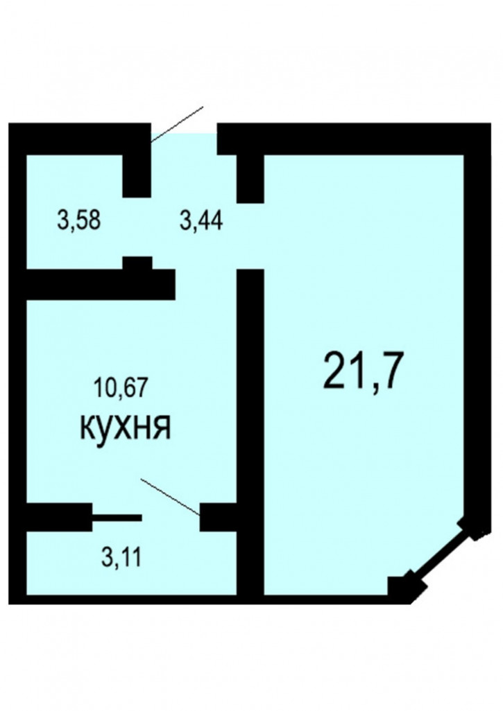 1-комн квартира в новом доме проспект Победы, 151/1
