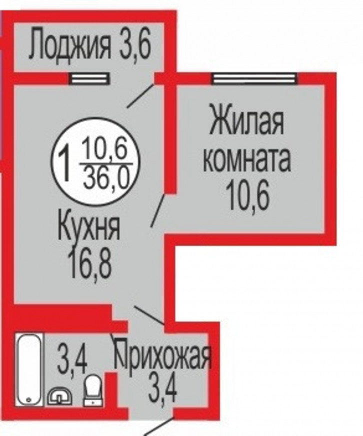 1-комн квартира в новом доме Уральская улица, 14