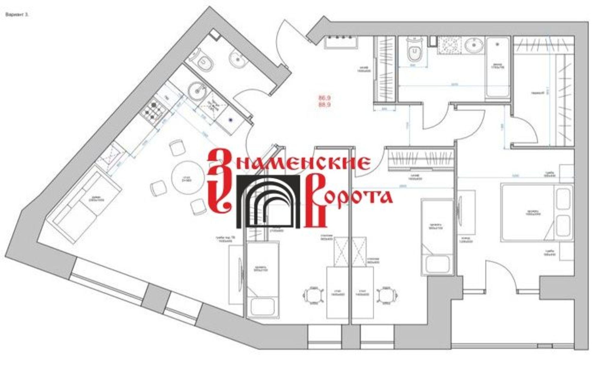 Купить квартиру за 13 779 500 рублей на Федоровская Б. ул, 44а