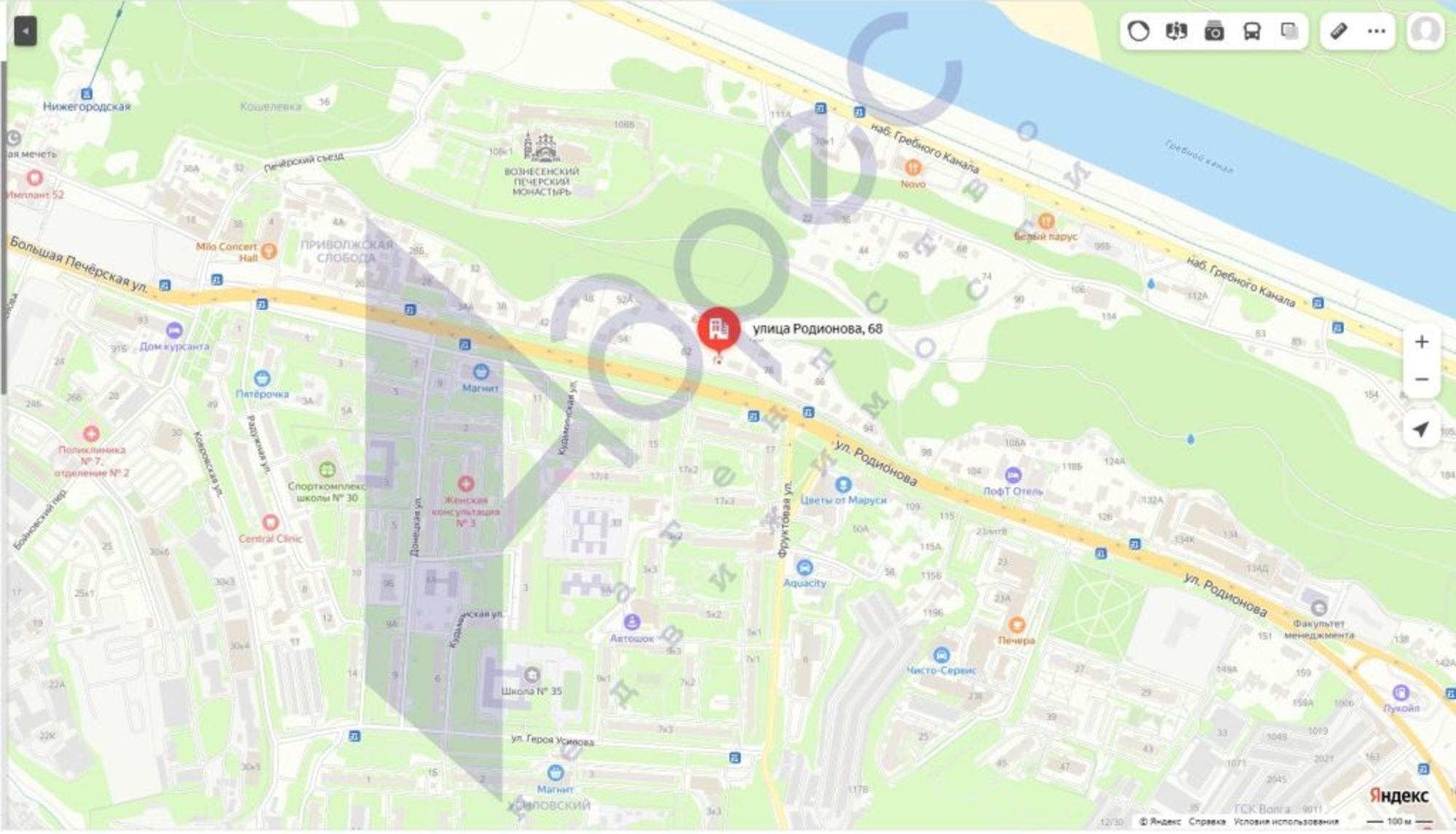 Купить землю, земельный участок за 25 000 000 рублей на Родионова ул, 68