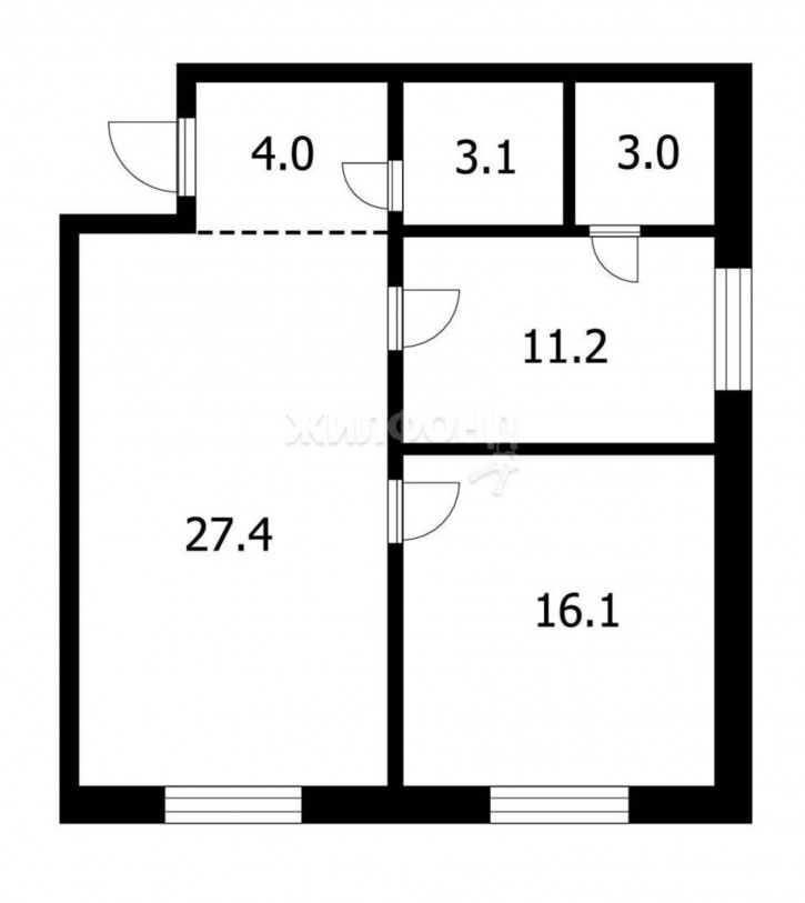 2-комн квартира Звёздная, 4