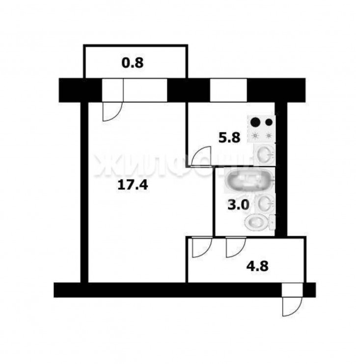 1-комн квартира Кошурникова, 9