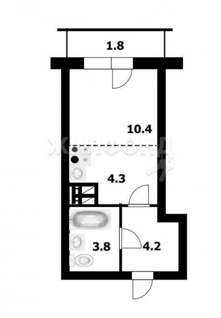 1-комн квартира Петухова, 162