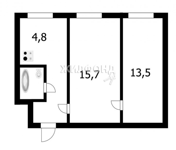 2-комн квартира Крестьянская, 16