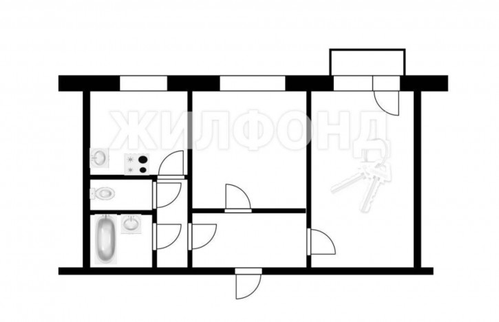 2-комн квартира Колыванская, 8