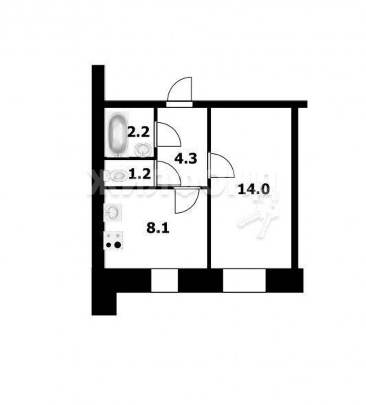 1-комн квартира Маяковского, 1/1