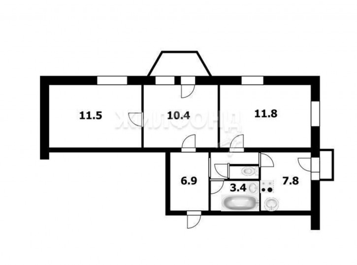 3-комн квартира Богдана Хмельницкого, 55