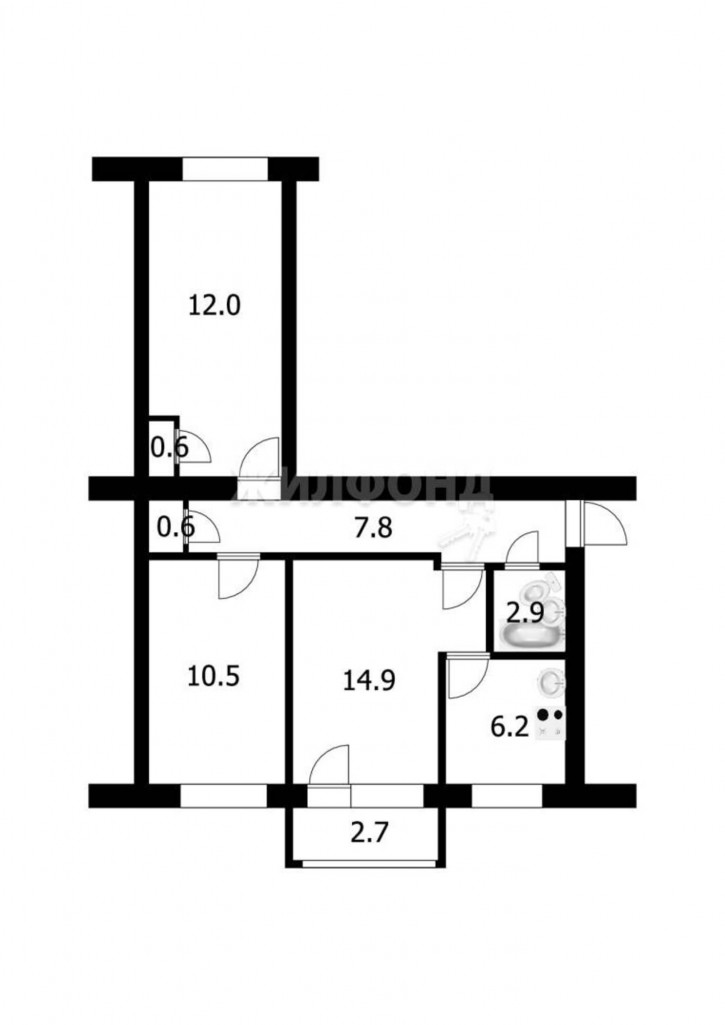 3-комн квартира Макаренко, 21