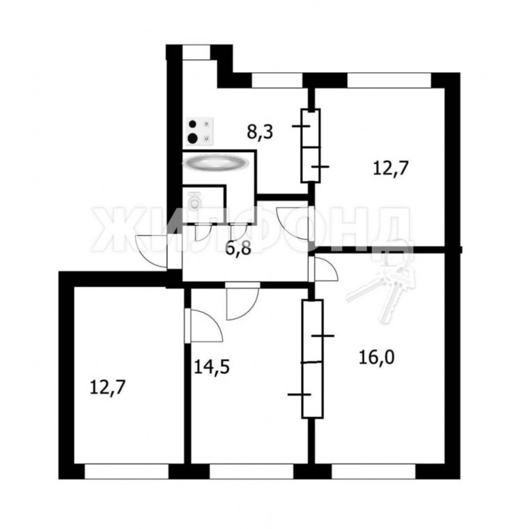 4-комн квартира Фабричная, 6