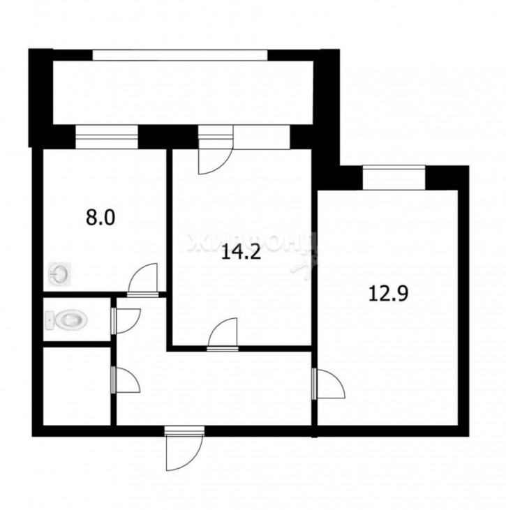 2-комн квартира Звёздная, 20