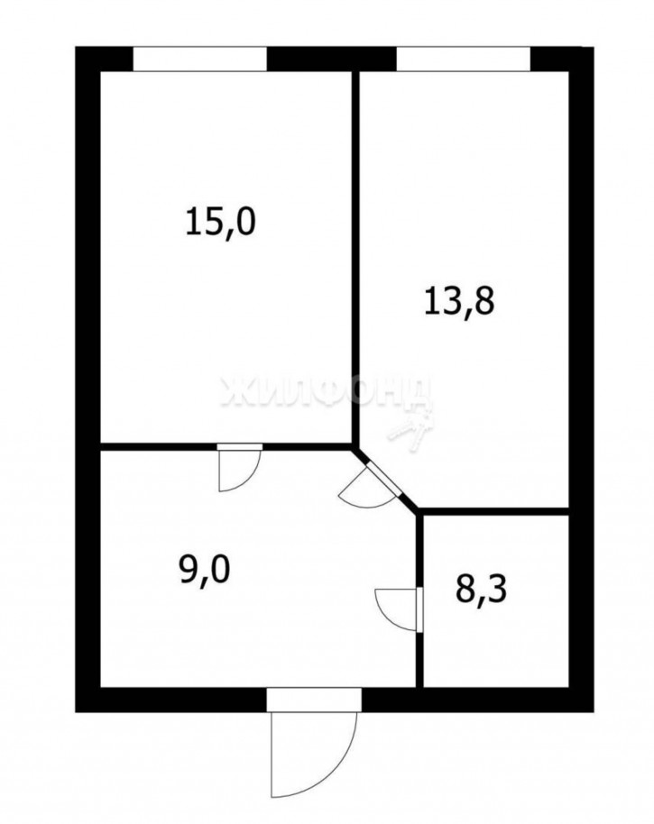 2-комн квартира Звёздная, 7