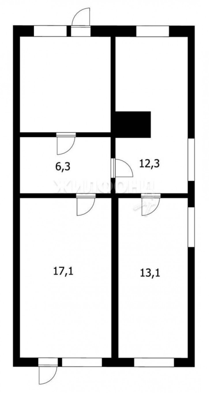 2-комн квартира Заводская, 14