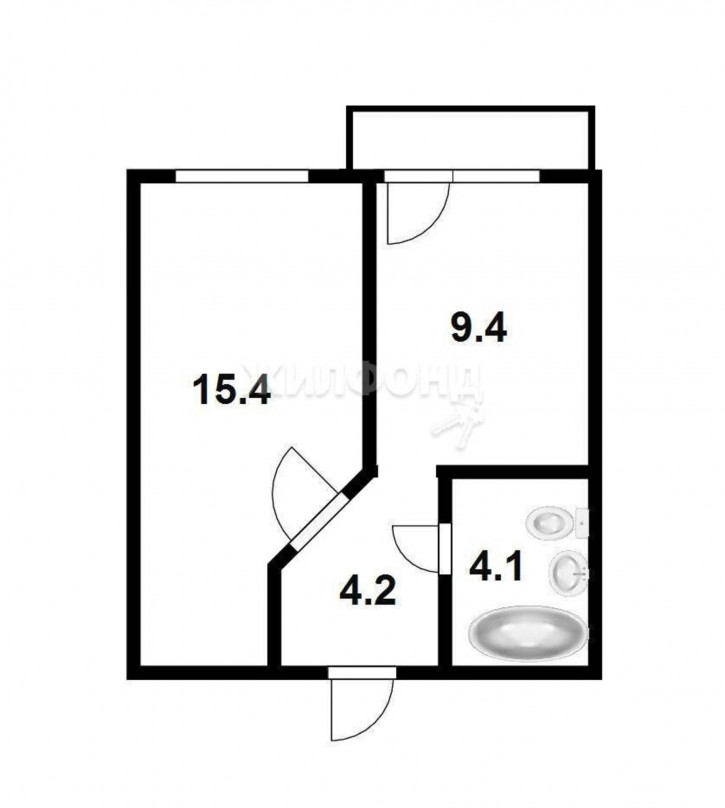 1-комн квартира Петухова, 95/4