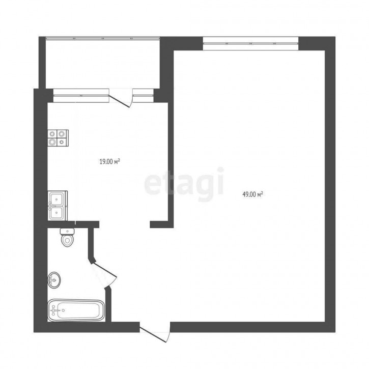 3-комн квартира 75К-021