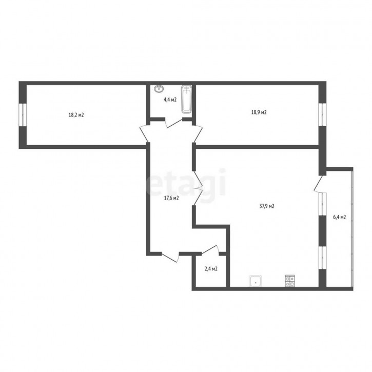 3-комн квартира Заречный проезд, 14