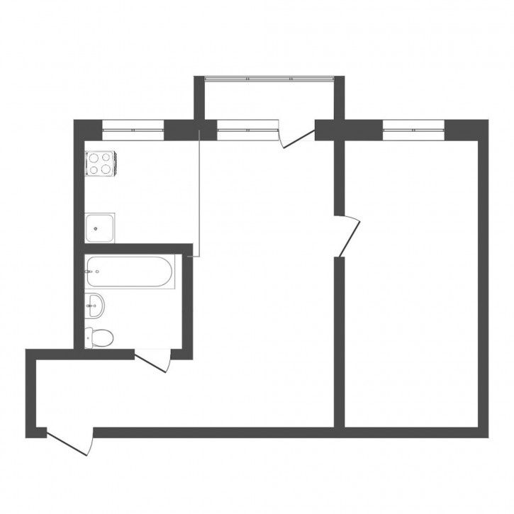 2-комн квартира Мельникайте, 96