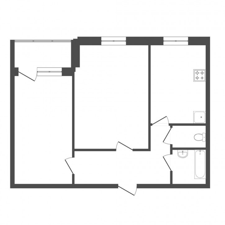 2-комн квартира Спорта, 95