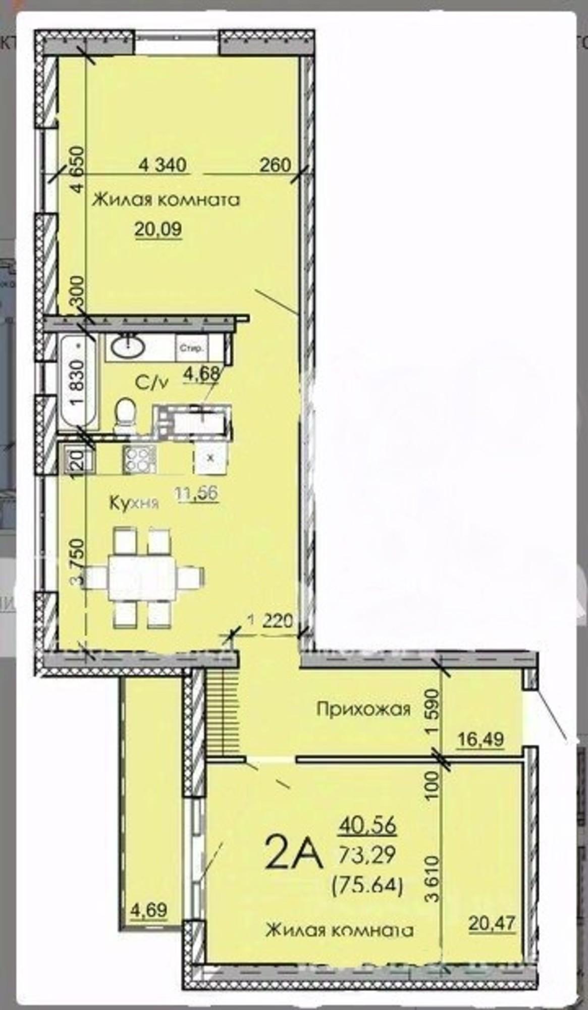 Купить квартиру за 6 897 000 рублей на ул Есенина, 12/1