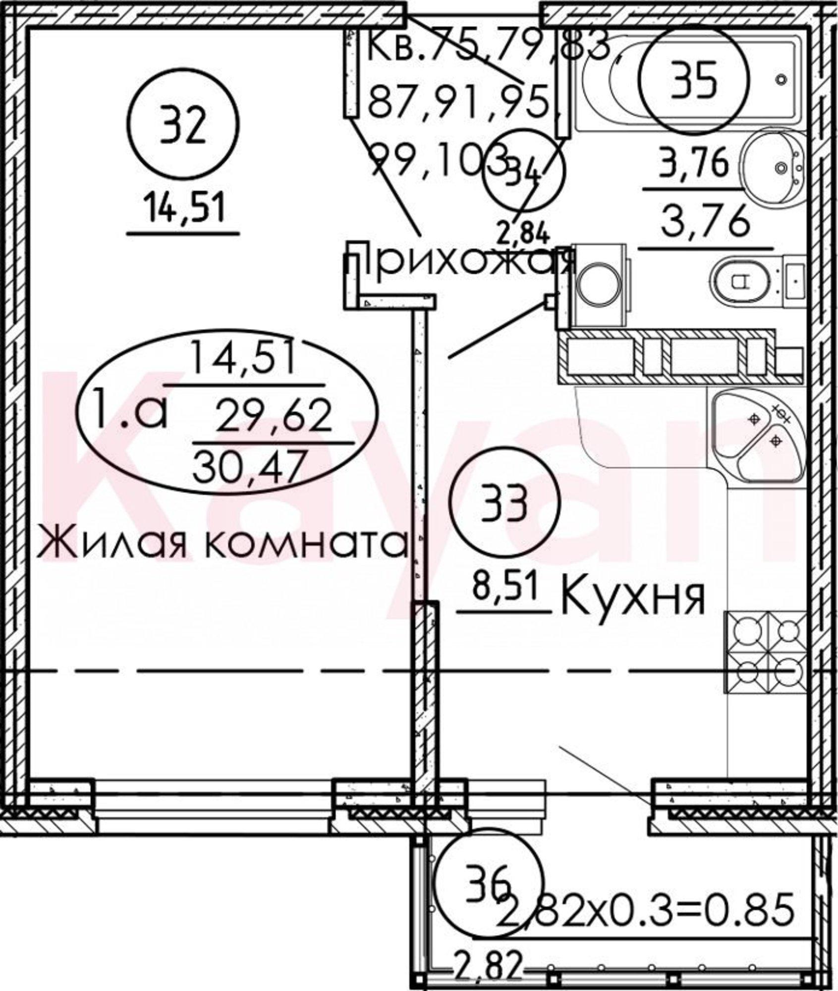 Купить квартиру за 3 961 100 рублей на ул Юбилейная