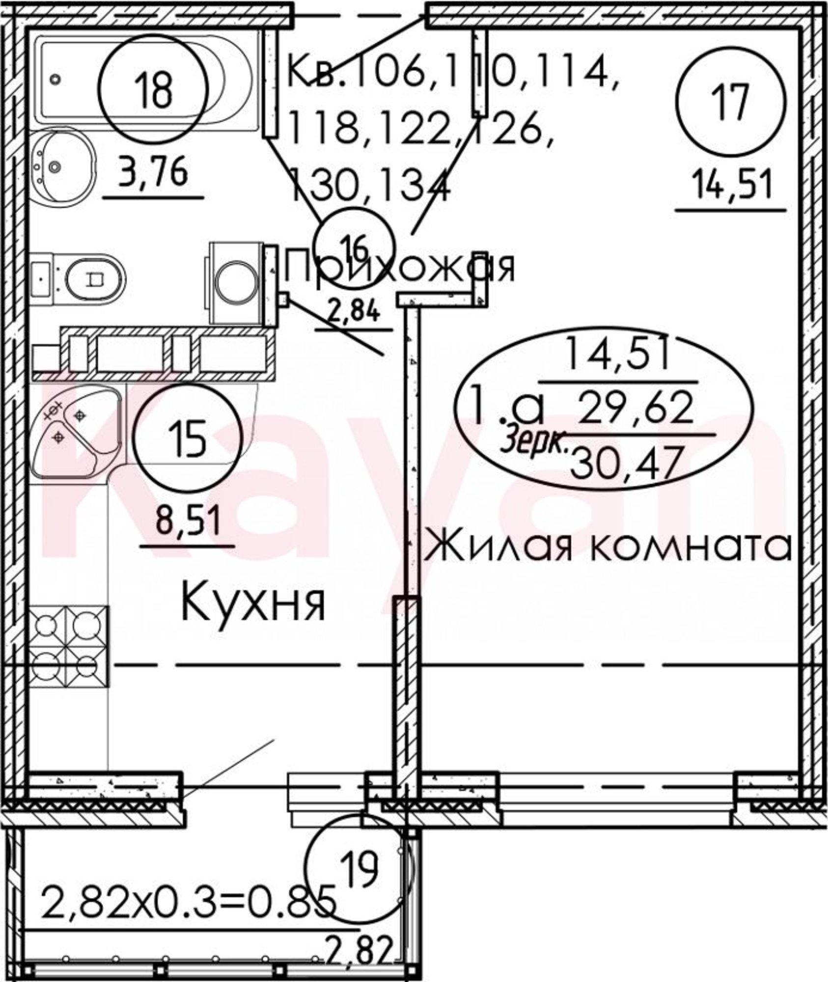 Купить квартиру за 3 961 100 рублей на ул Юбилейная
