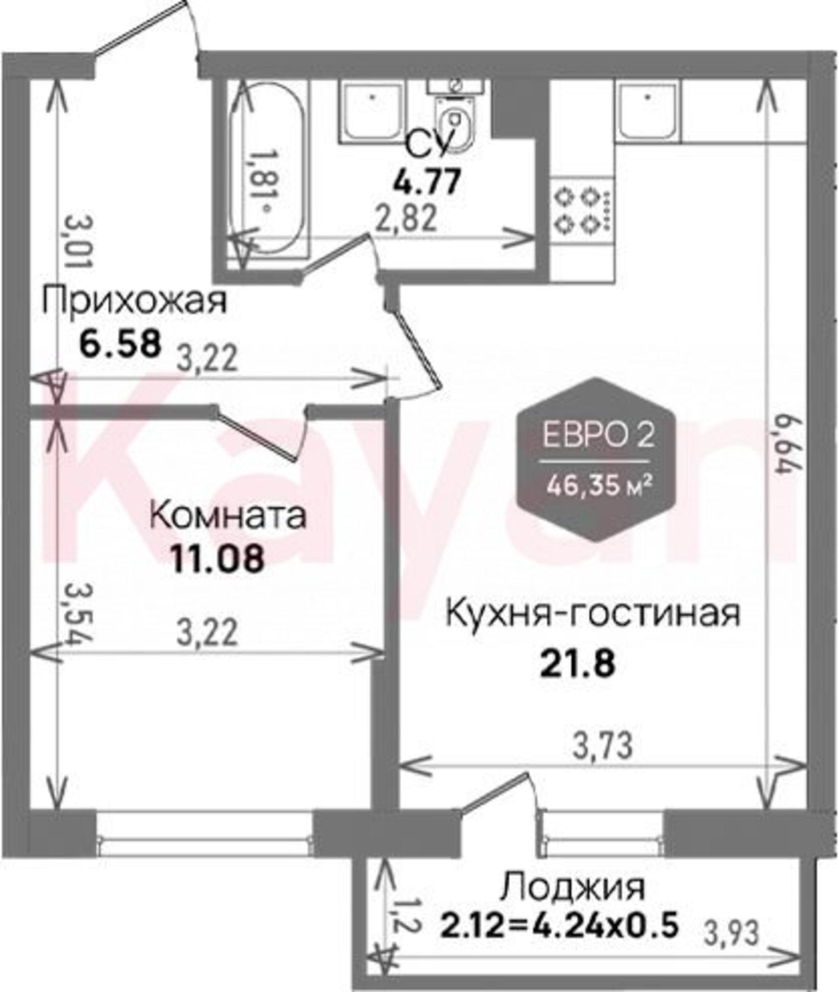 Купить квартиру за 7 237 740 рублей на ул Константиновская