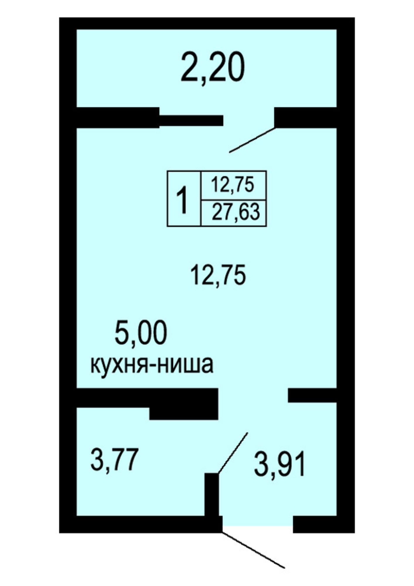Купить студию за 2 950 000 рублей на улица Геннадия Донковцева, 1