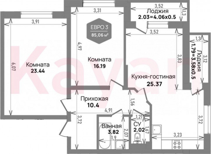 3-комн квартира в новом доме ул Константиновская