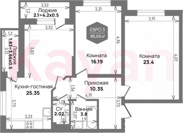 3-комн квартира в новом доме ул Константиновская