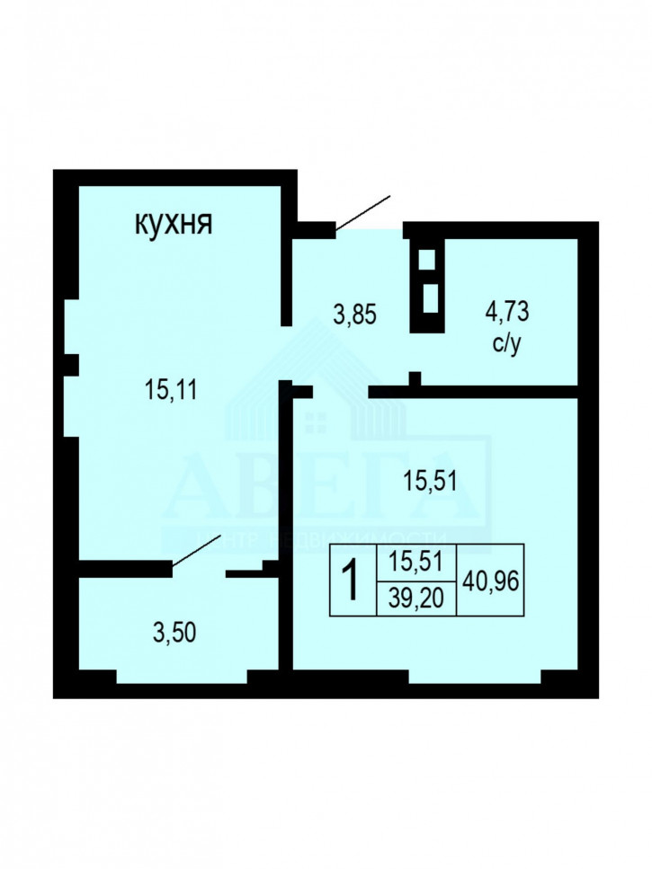 1-комн квартира в новом доме Загородное шоссе, 9