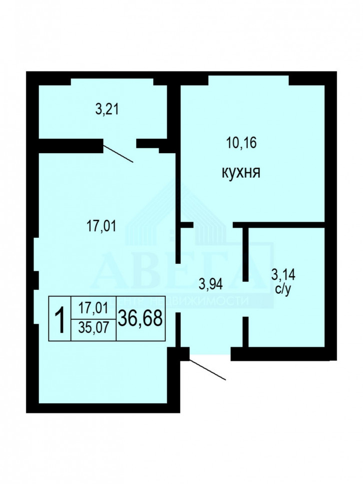 1-комн квартира в новом доме Загородное шоссе, 9