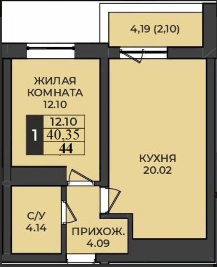 2-комн квартира в новом доме улица Ильи Глазунова, 6