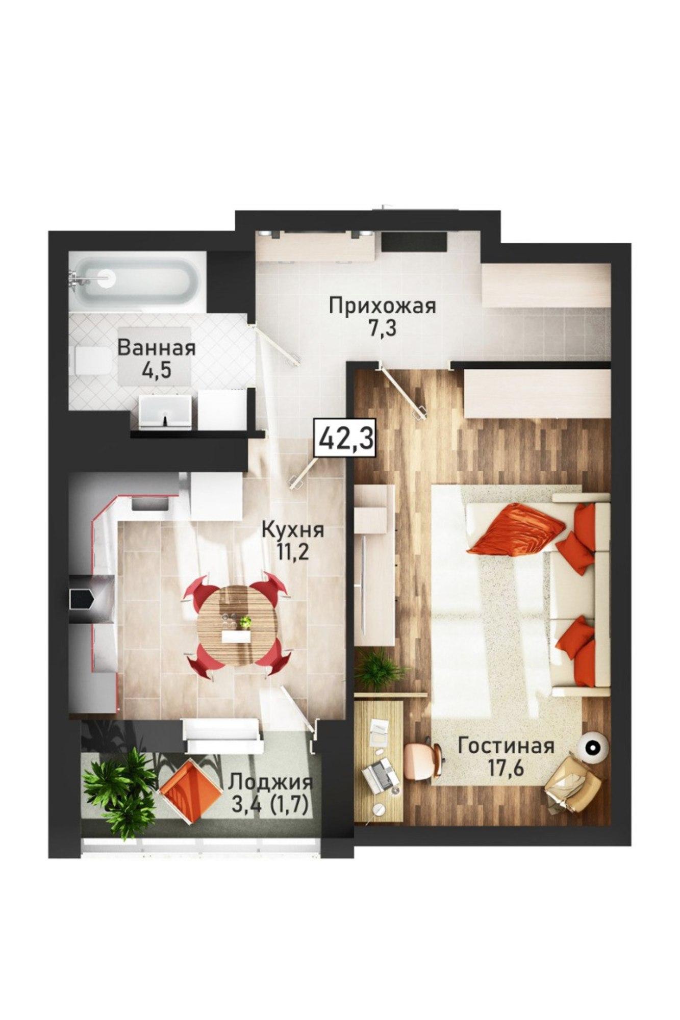 Купить квартиру за 7 420 000 рублей на Павлуновского ул., 3