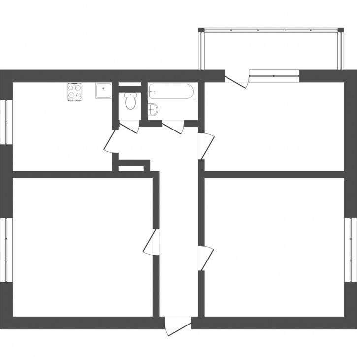 3-комн квартира Лукашевича, 21/2