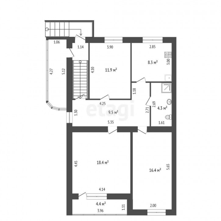3-комн квартира Мира, 21