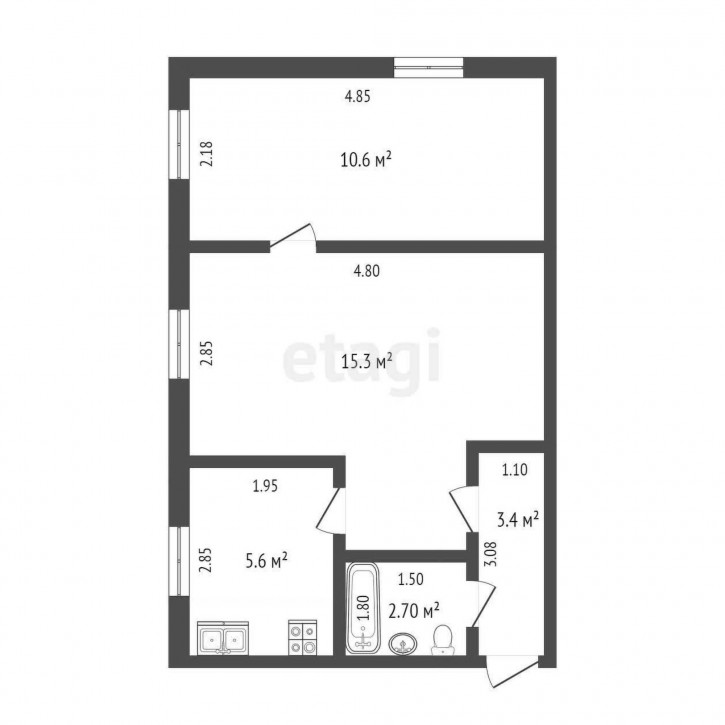 2-комн квартира Дзержинского, 62