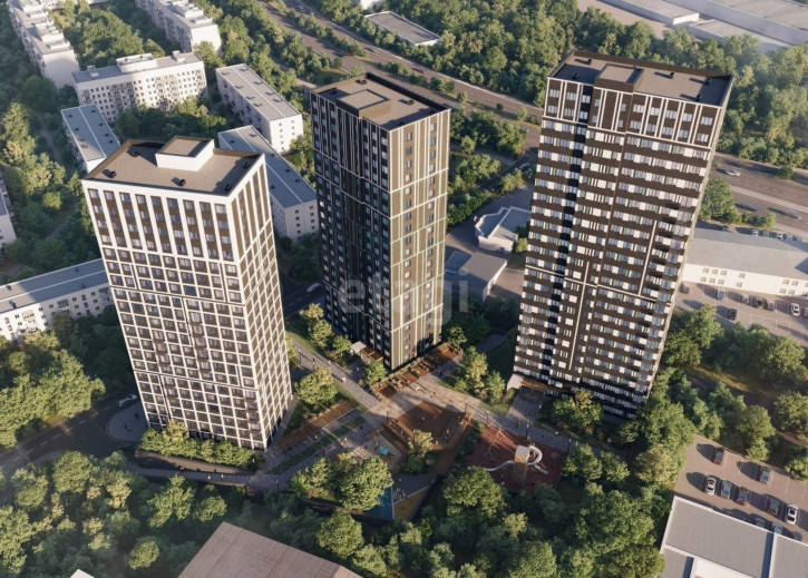 1-комн квартира в новом доме Встречный переулок, Встречный