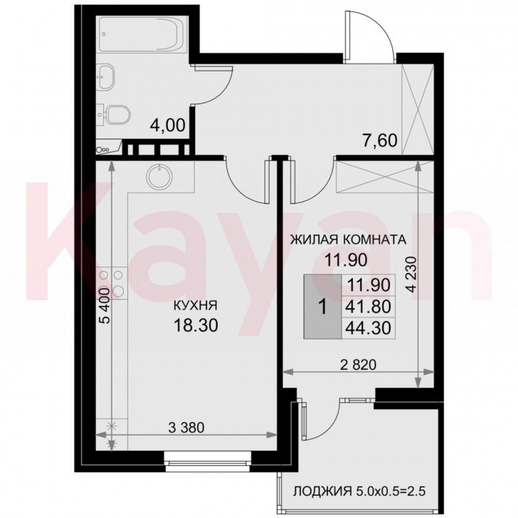2-комн квартира в новом доме ул Новая