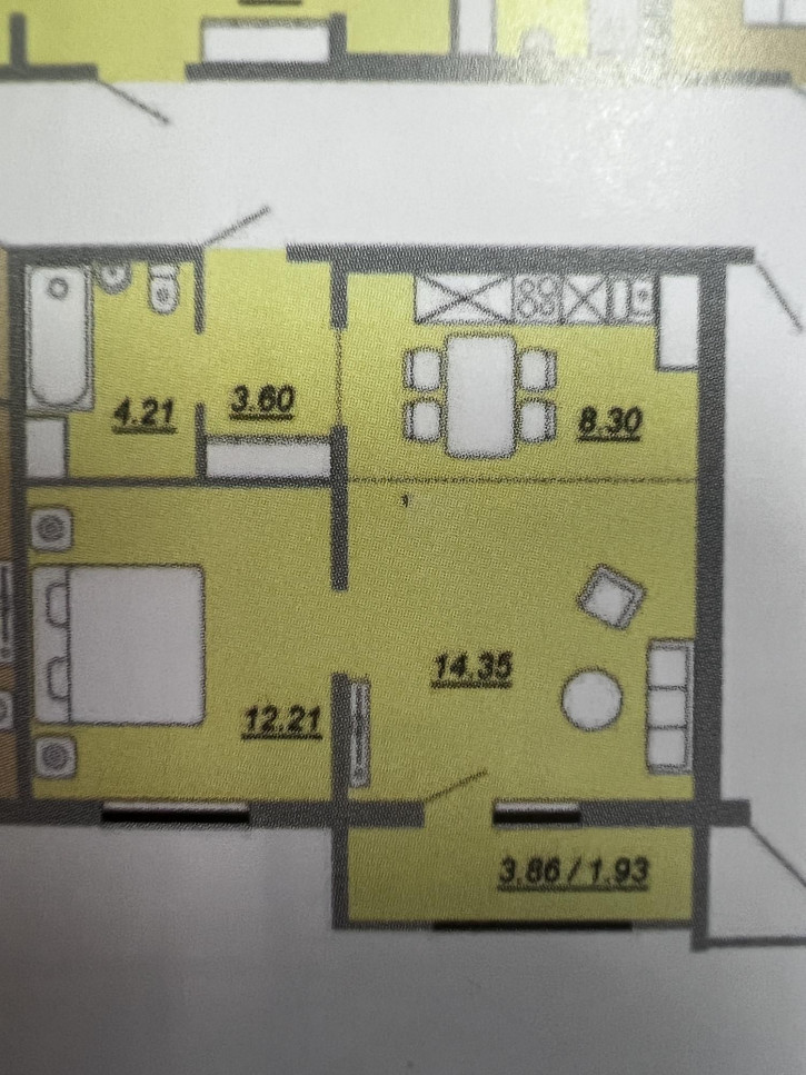 1-комн квартира улица Юркина, 8