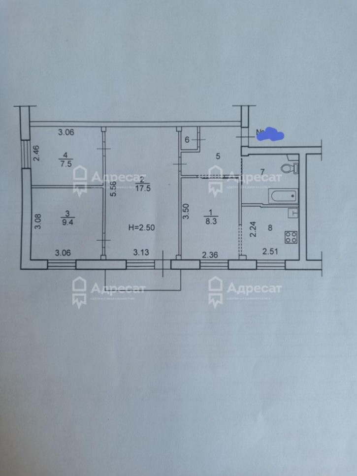 4-комн квартира ул. Метростроевская,  д.5